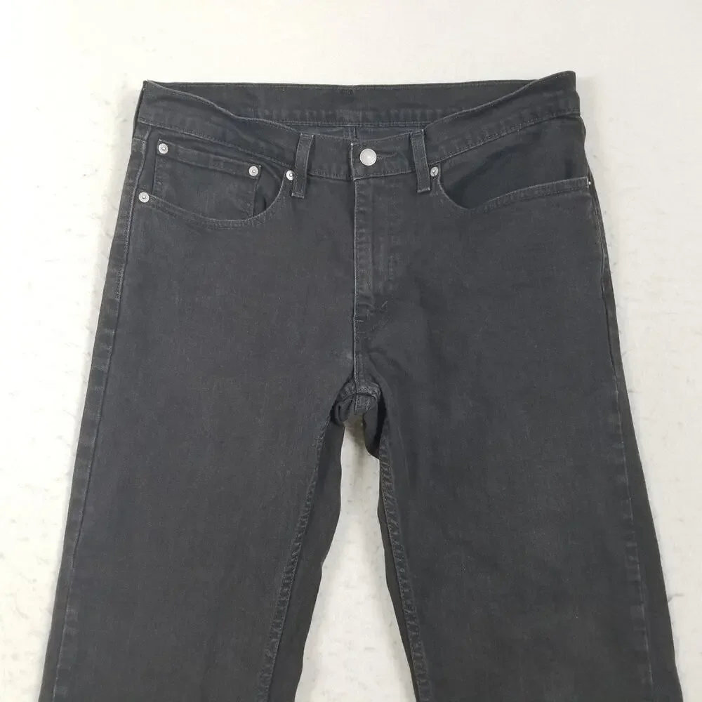 Levis 559 Jeans Mens‎ 34x30 Black Straight Leg Denim Mid Rise Casual Pants